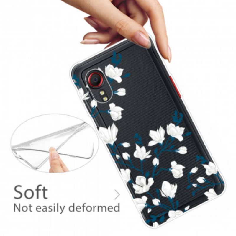 Coque Samsung Galaxy XCover 5 Fleurs Blanches