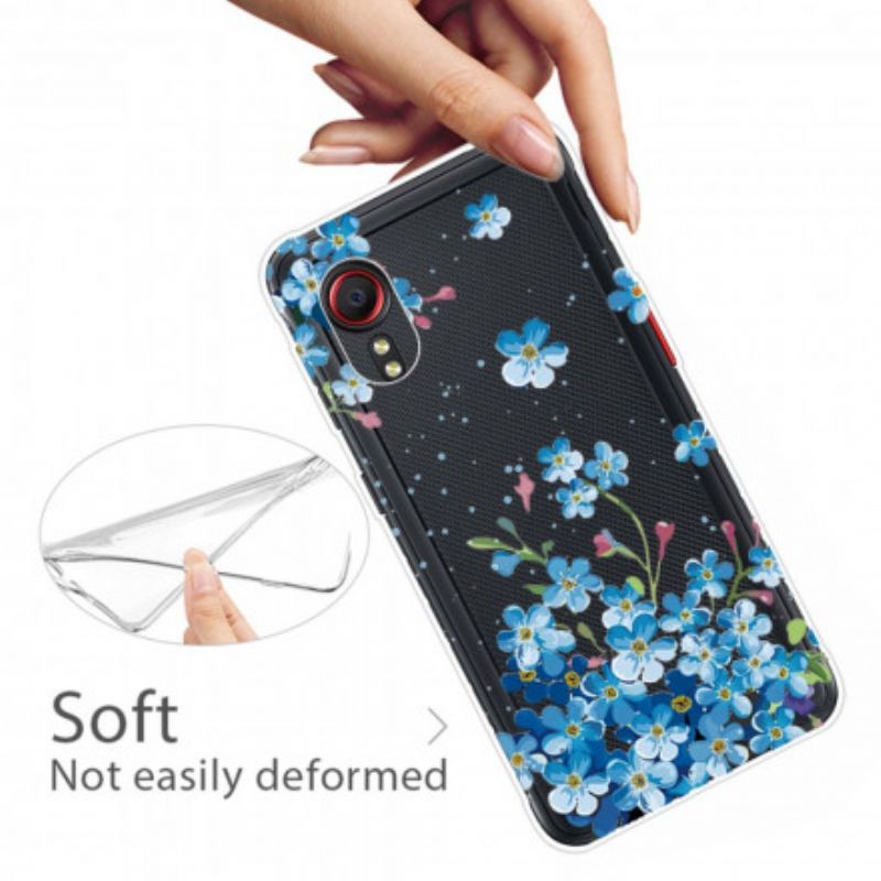 Coque Samsung Galaxy XCover 5 Fleurs Bleues