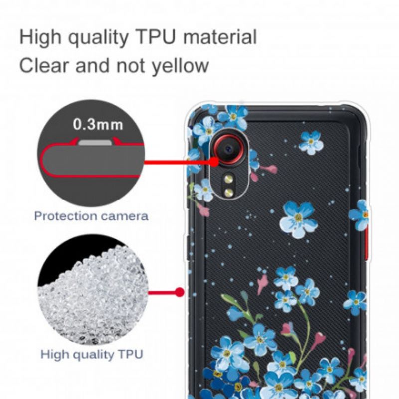 Coque Samsung Galaxy XCover 5 Fleurs Bleues