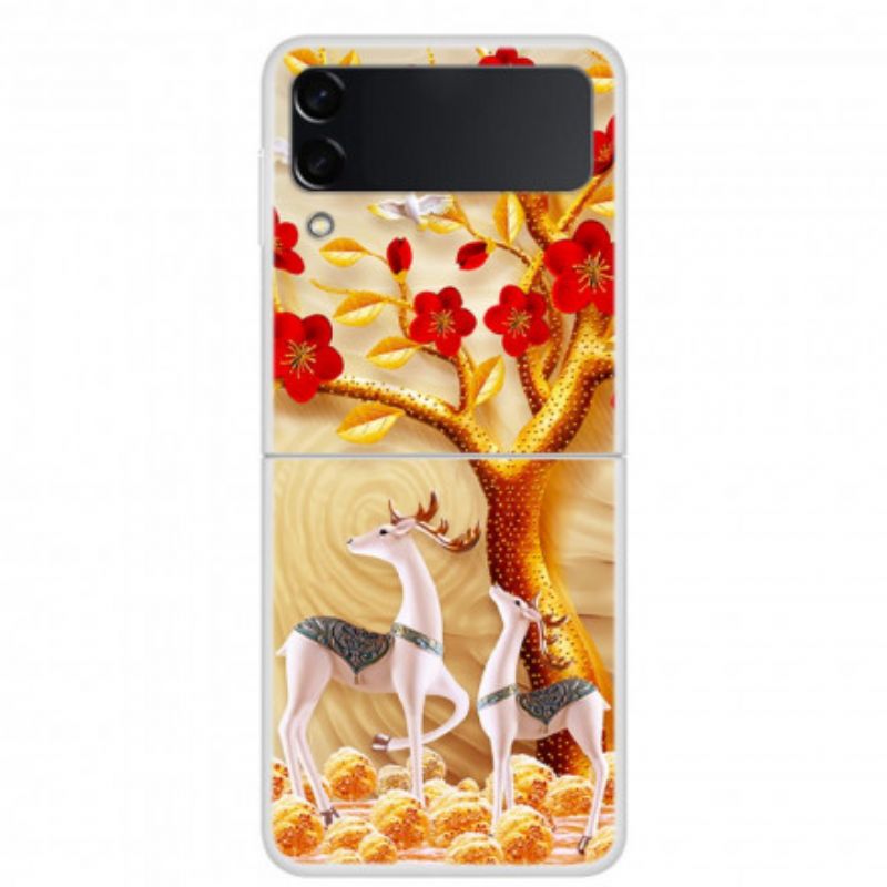 Coque Samsung Galaxy Z Flip 3 5G Arbre Doré