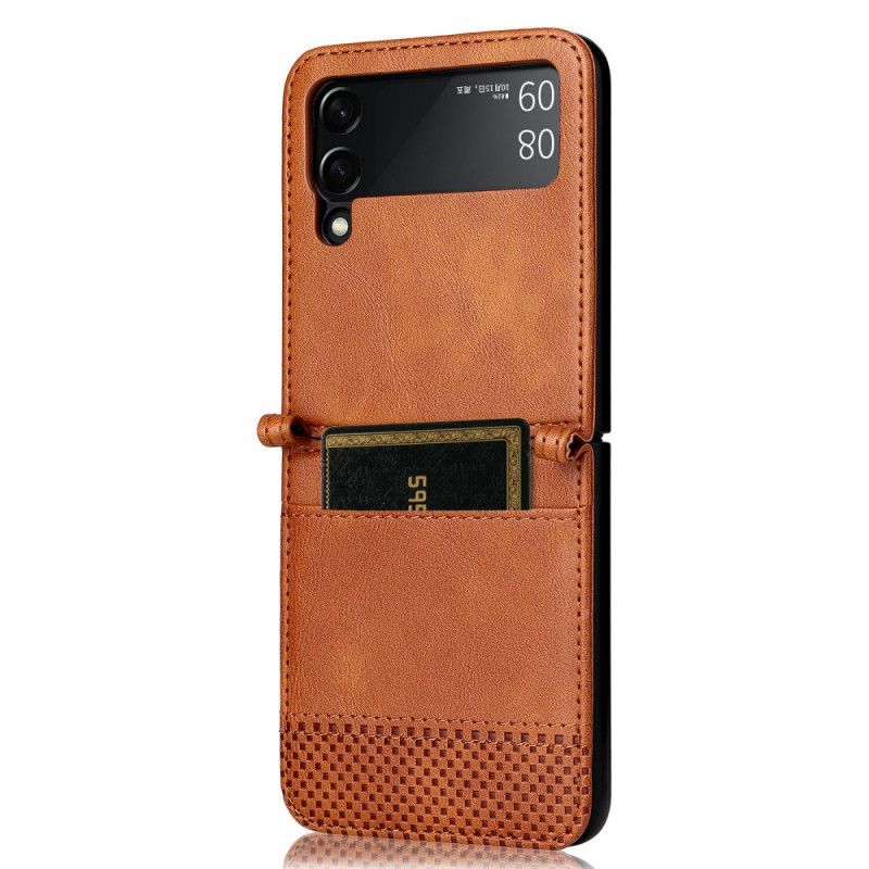 Coque Samsung Galaxy Z Flip 3 5G Style Cuir Vintage Porte-carte