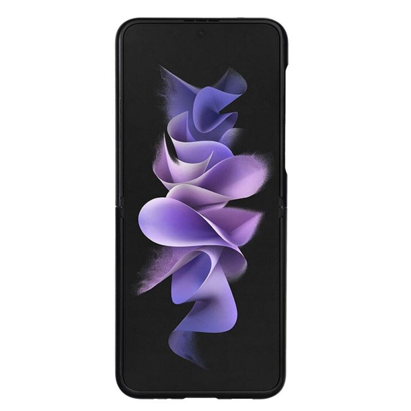 Coque Samsung Galaxy Z Flip 3 5G Véritable Cuir Litchi Porte-carte