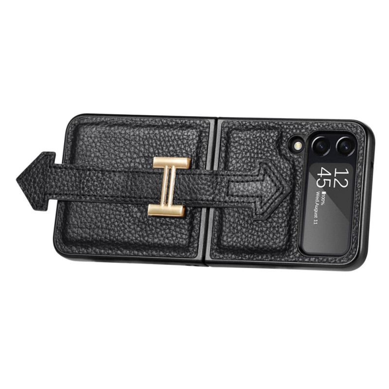 Coque Samsung Galaxy Z Flip 4 Cuir et Breloques