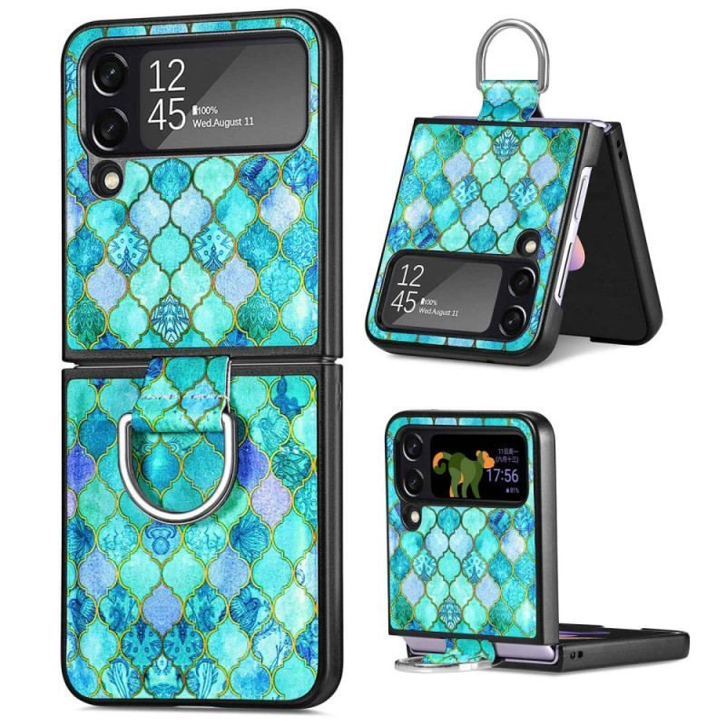 Coque Samsung Galaxy Z Flip 4 Fantaisie avec Anneau CASENEO