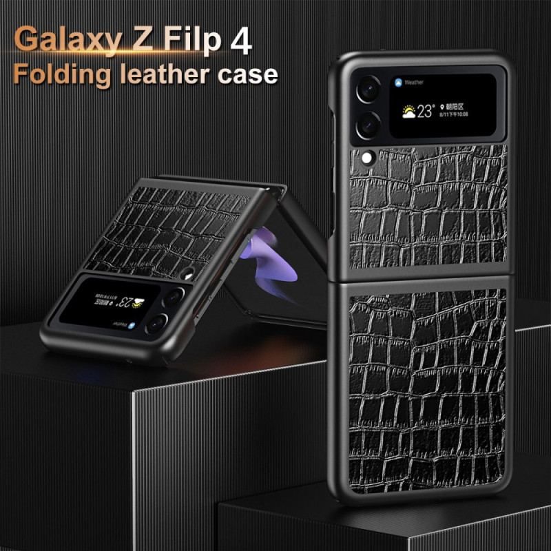 Coque Samsung Galaxy Z Flip 4 Style Peau de Crocodile