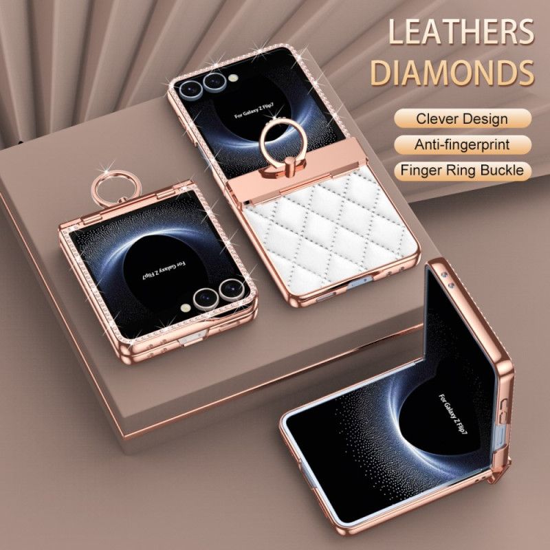 Coque Samsung Galaxy Z Flip 7 Anneau-Support et Protecteur Écran Arrière