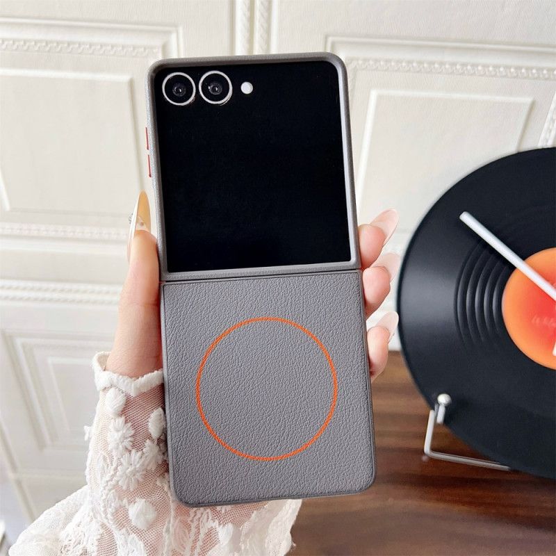 Coque Samsung Galaxy Z Flip 7 Compatible MagSafe Anneau Orange