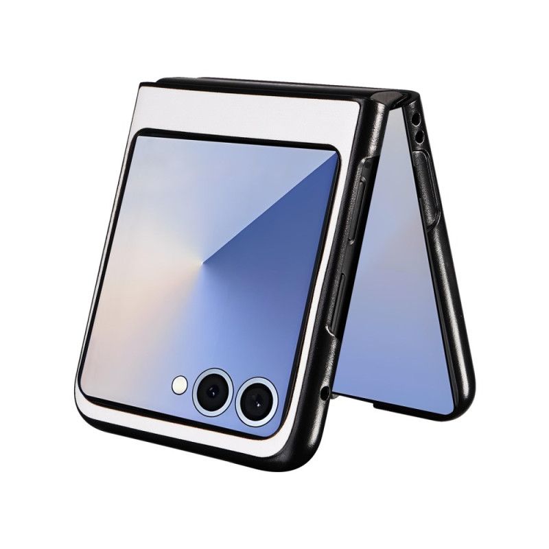 Coque Samsung Galaxy Z Flip 7 Effet Cuir Monochrome