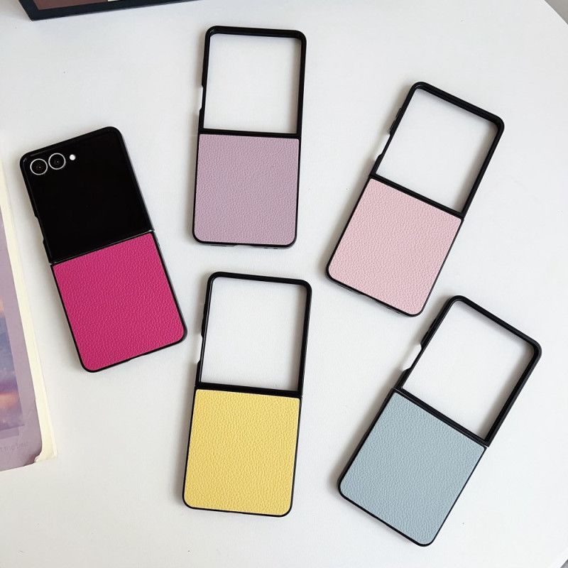 Coque Samsung Galaxy Z Flip 7 Effet Cuir Texturé