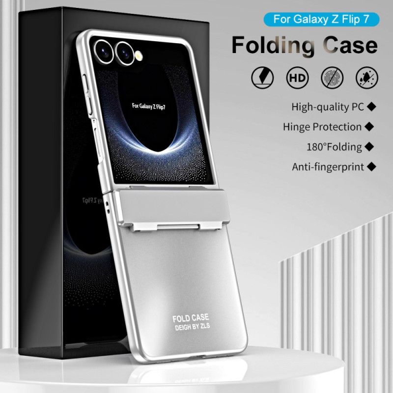 Coque Samsung Galaxy Z Flip 7 Effet Métal avec Charnière