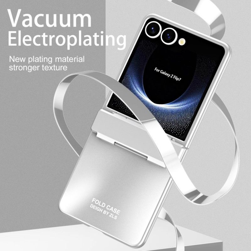 Coque Samsung Galaxy Z Flip 7 Effet Métal avec Charnière