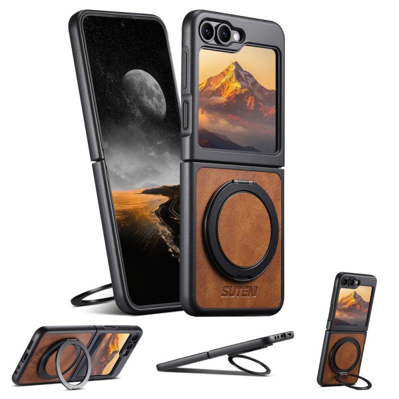 Coque Samsung Galaxy Z Flip 7 FE / Z Flip 6 Compatible MagSafe avec Anneau-Support SUTENI