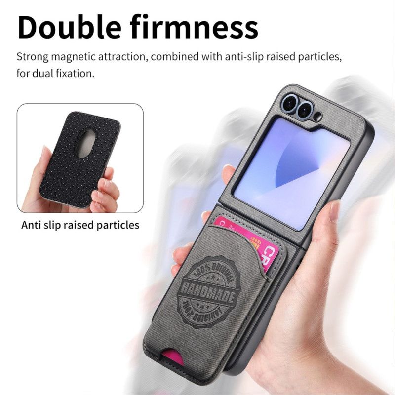Coque Samsung Galaxy Z Flip 7 FE / Z Flip 6 Compatible MagSafe Porte-Cartes Détachable
