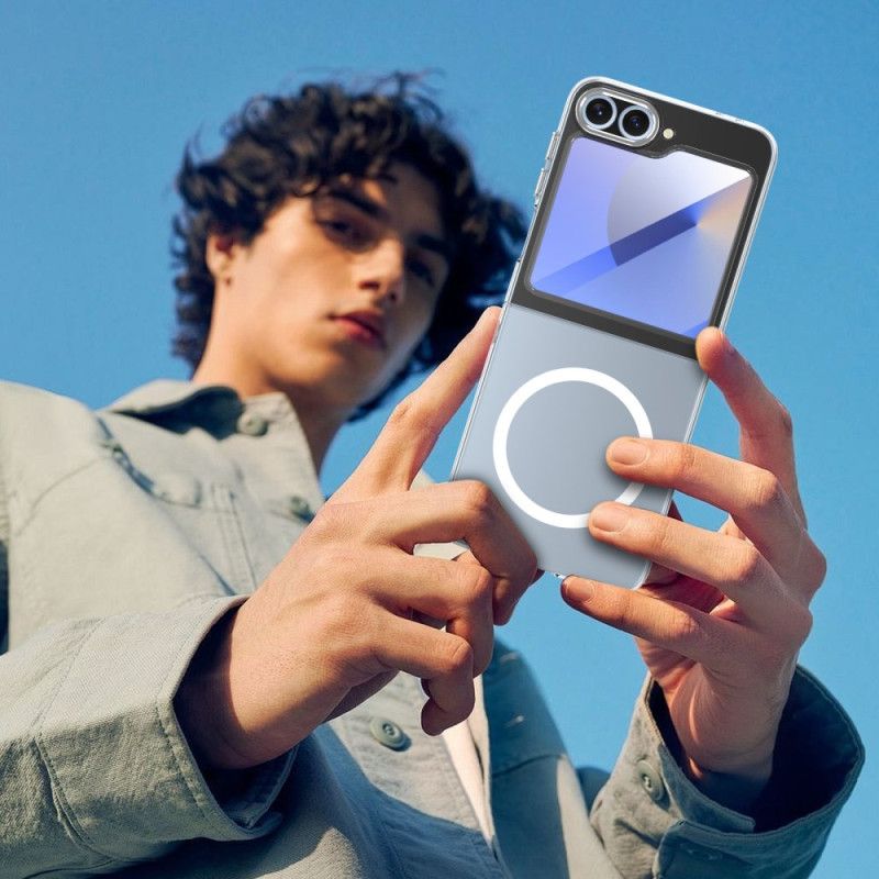 Coque Samsung Galaxy Z Flip 7 FE / Z Flip 6 Compatible MagSafe Translucide avec Protecteur Écran