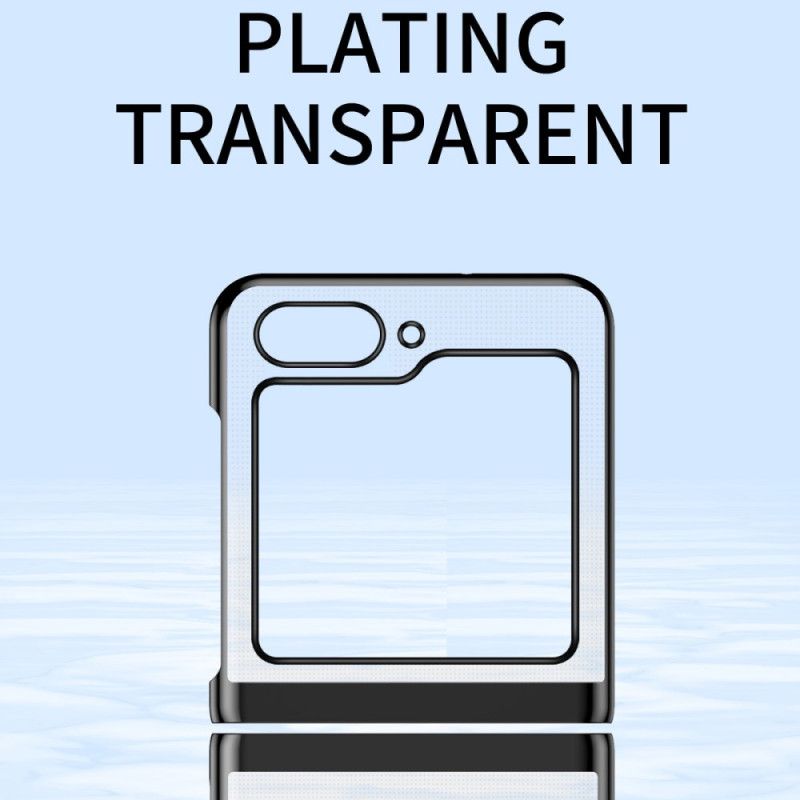 Coque Samsung Galaxy Z Flip 7 FE / Z Flip 6 Design Transparent et Effet Métal