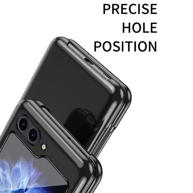 Coque Samsung Galaxy Z Flip 7 FE / Z Flip 6 Design Transparent et Effet Métal