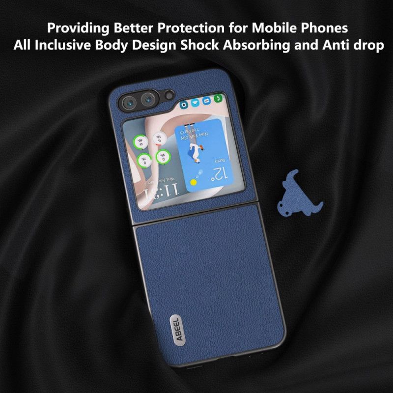 Coque Samsung Galaxy Z Flip 7 FE / Z Flip 6 Effet Cuir ABEEL