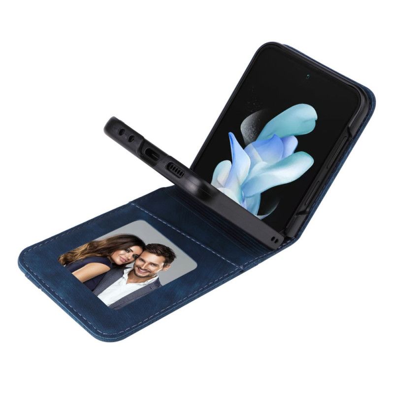 Coque Samsung Galaxy Z Flip 7 FE / Z Flip 6 Effet Cuir Porte-Cartes