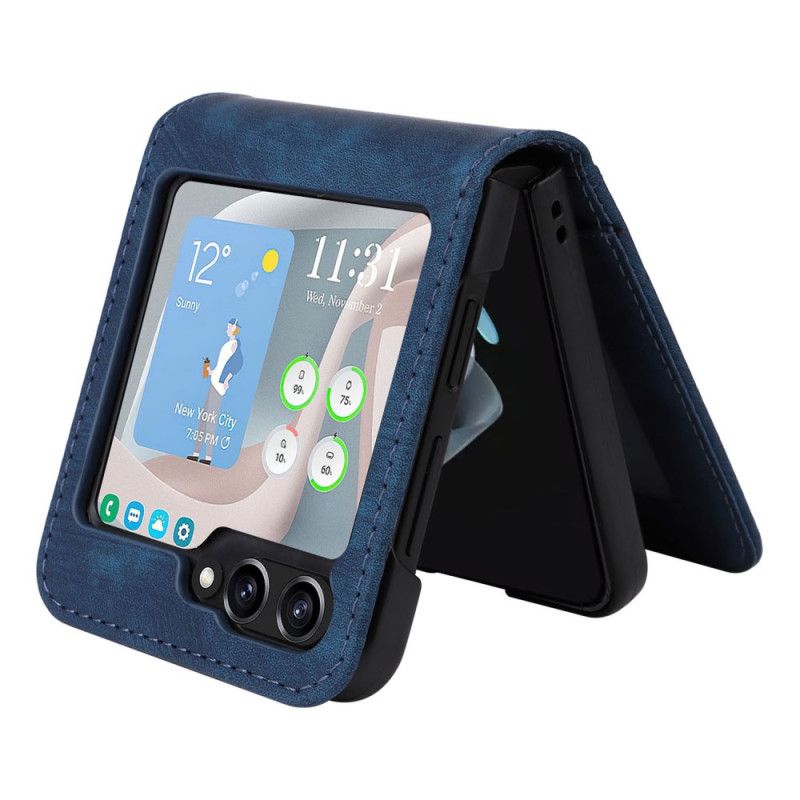 Coque Samsung Galaxy Z Flip 7 FE / Z Flip 6 Effet Cuir Porte-Cartes