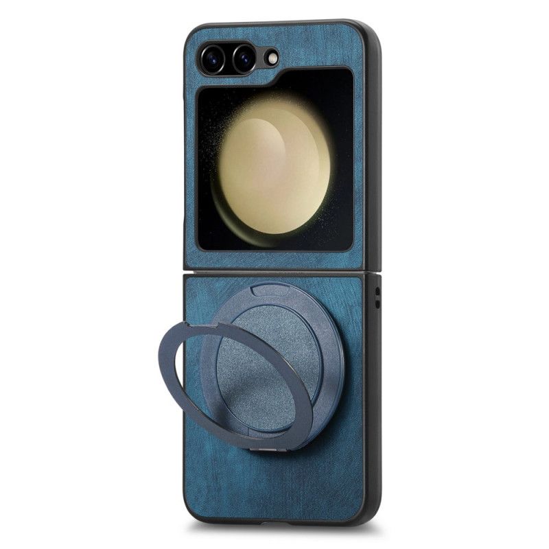 Coque Samsung Galaxy Z Flip 7 FE / Z Flip 6 Effet Daim avec Support Rotatif