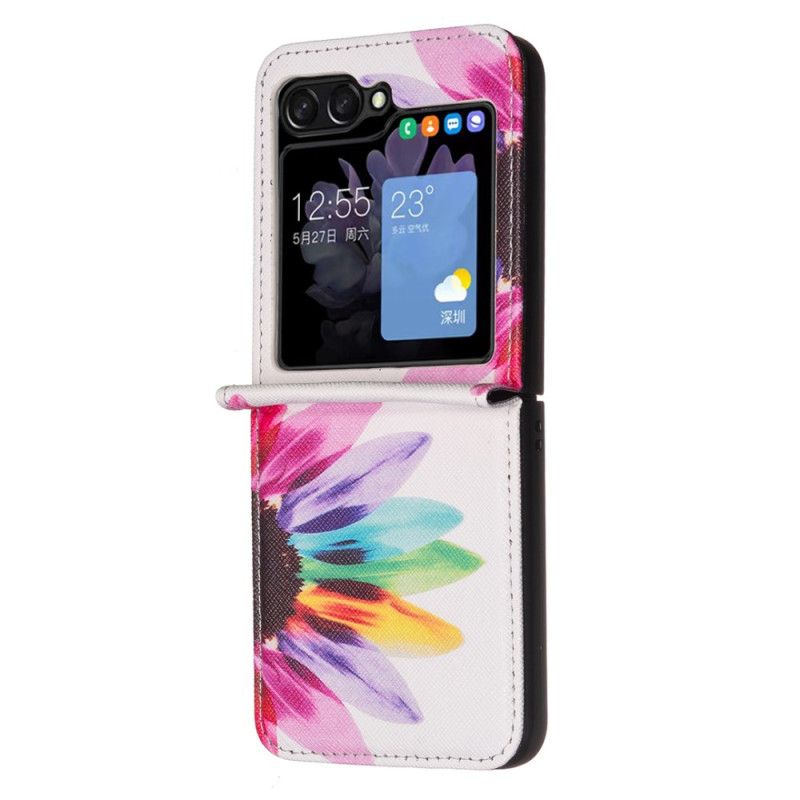 Coque Samsung Galaxy Z Flip 7 FE / Z Flip 6 Fleur Aquarelle