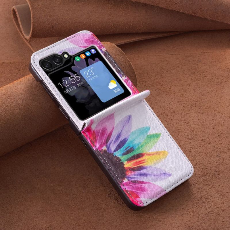 Coque Samsung Galaxy Z Flip 7 FE / Z Flip 6 Fleur Aquarelle