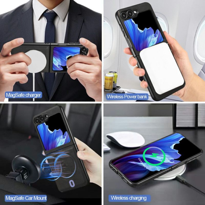 Coque Samsung Galaxy Z Flip 7 FE / Z Flip 6 Magnétique avec porte-cartes détachable