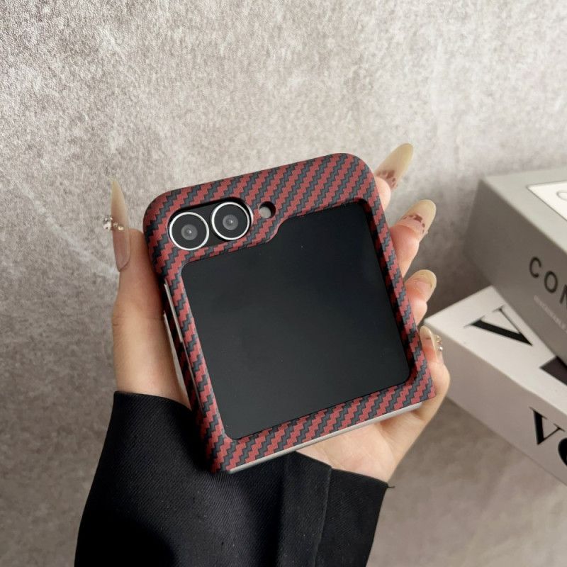 Coque Samsung Galaxy Z Flip 7 FE / Z Flip 6 Magnétique Texture Fibre Carbone