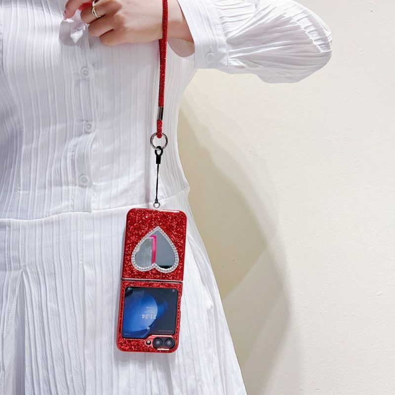 Coque Samsung Galaxy Z Flip 7 FE / Z Flip 6 Miroir et Lanière