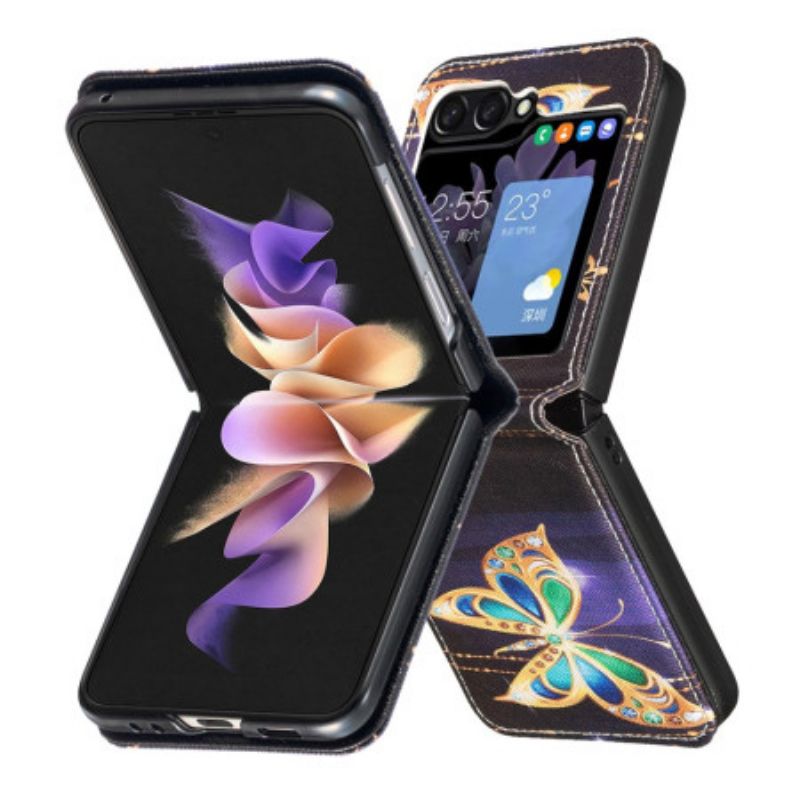 Coque Samsung Galaxy Z Flip 7 FE / Z Flip 6 Papillon Bijoux