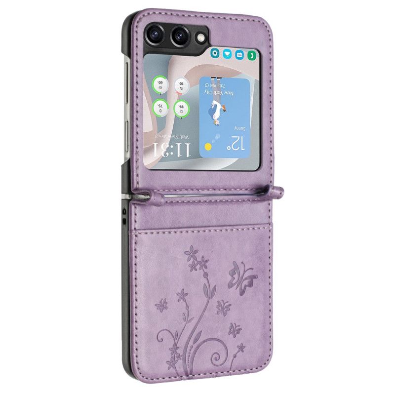 Coque Samsung Galaxy Z Flip 7 FE / Z Flip 6 Papillons et Fleurs