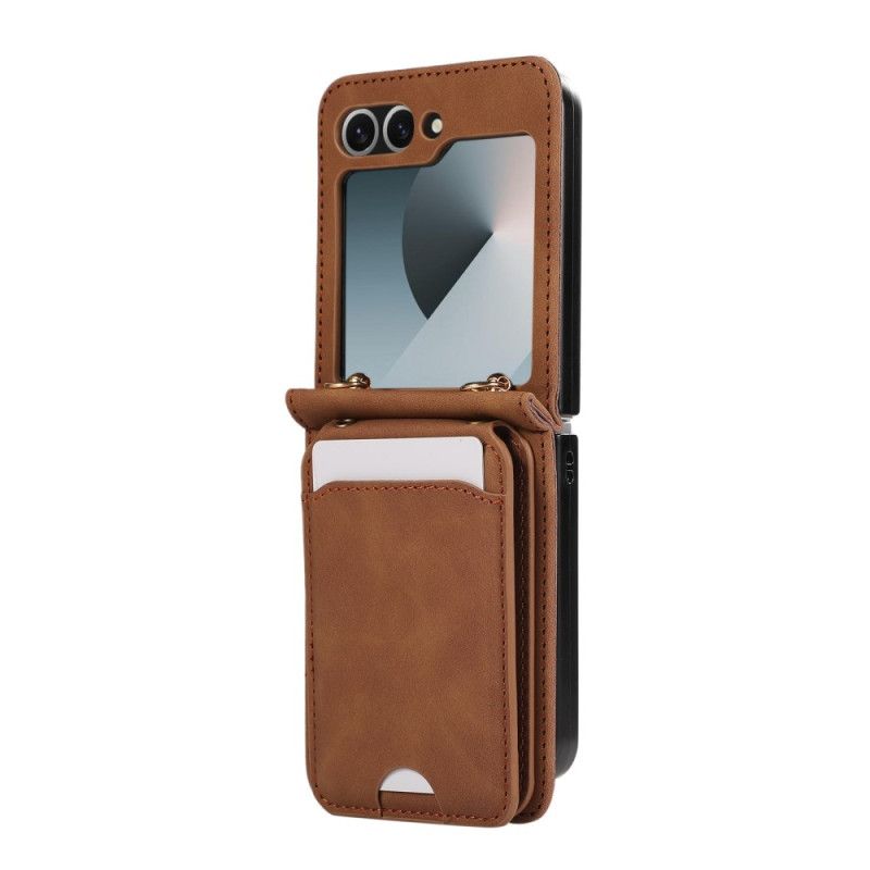 Coque Samsung Galaxy Z Flip 7 FE / Z Flip 6 Porte-Cartes et Bandoulière