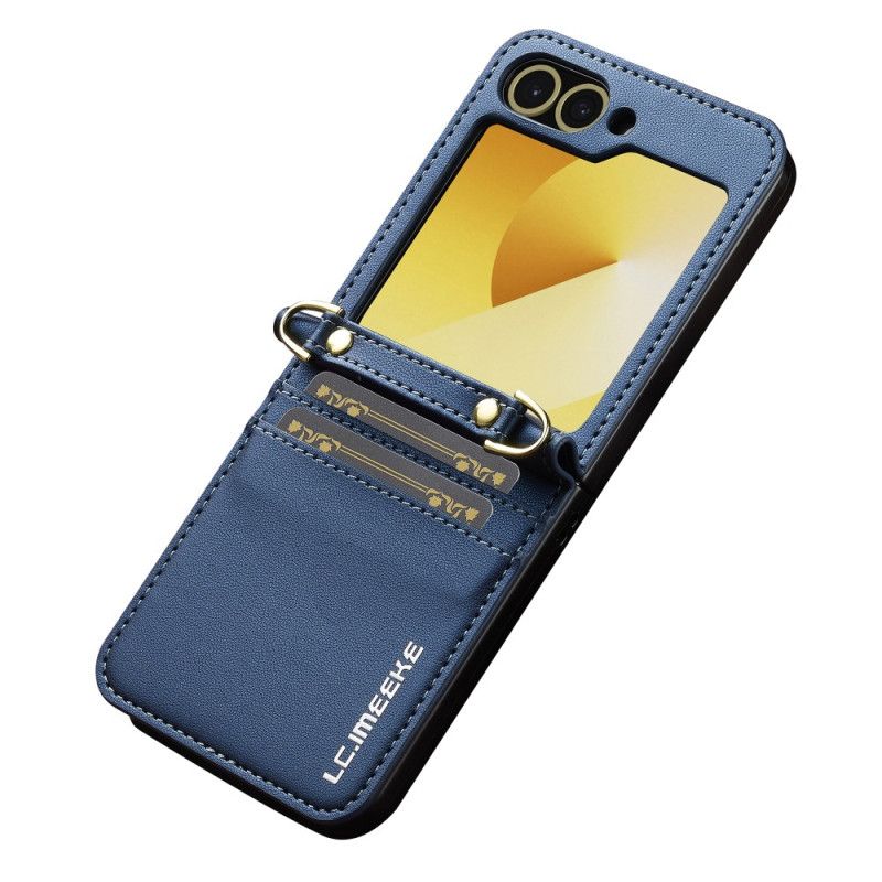 Coque Samsung Galaxy Z Flip 7 FE / Z Flip 6 Porte-Cartes et Sangle Longue
