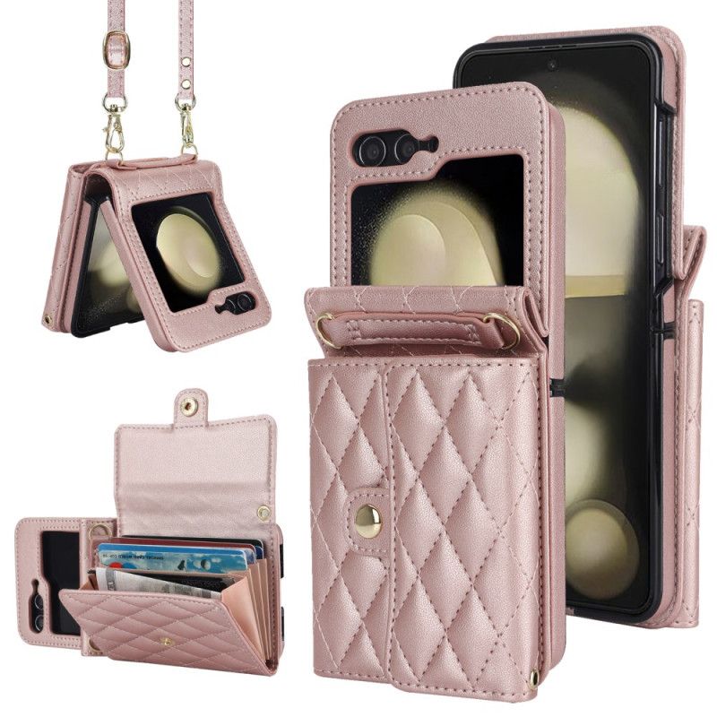 Coque Samsung Galaxy Z Flip 7 FE / Z Flip 6 Portefeuille à Bandoulière