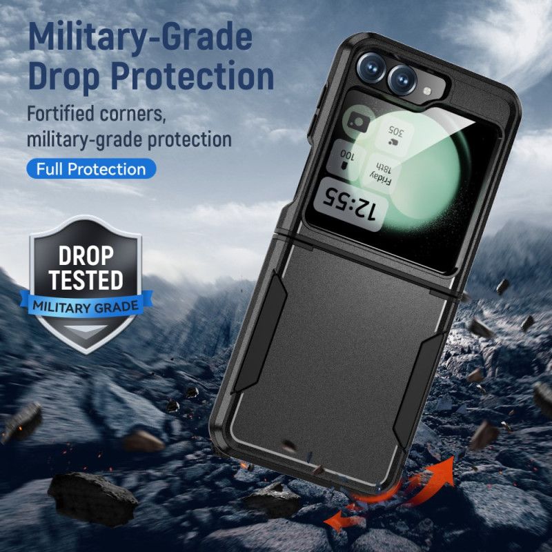 Coque Samsung Galaxy Z Flip 7 FE / Z Flip 6 Robuste Effet Métal