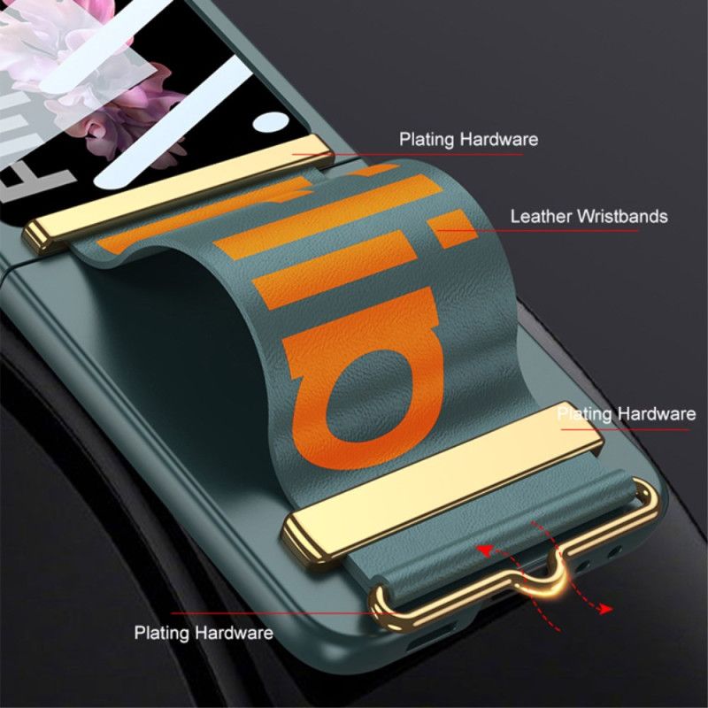 Coque Samsung Galaxy Z Flip 7 FE / Z Flip 6 Sangle et Film de Protection Écran Arrière GKK