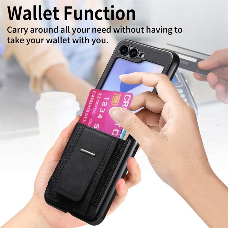 Coque Samsung Galaxy Z Flip 7 FE / Z Flip 6 Support et Porte-Cartes
