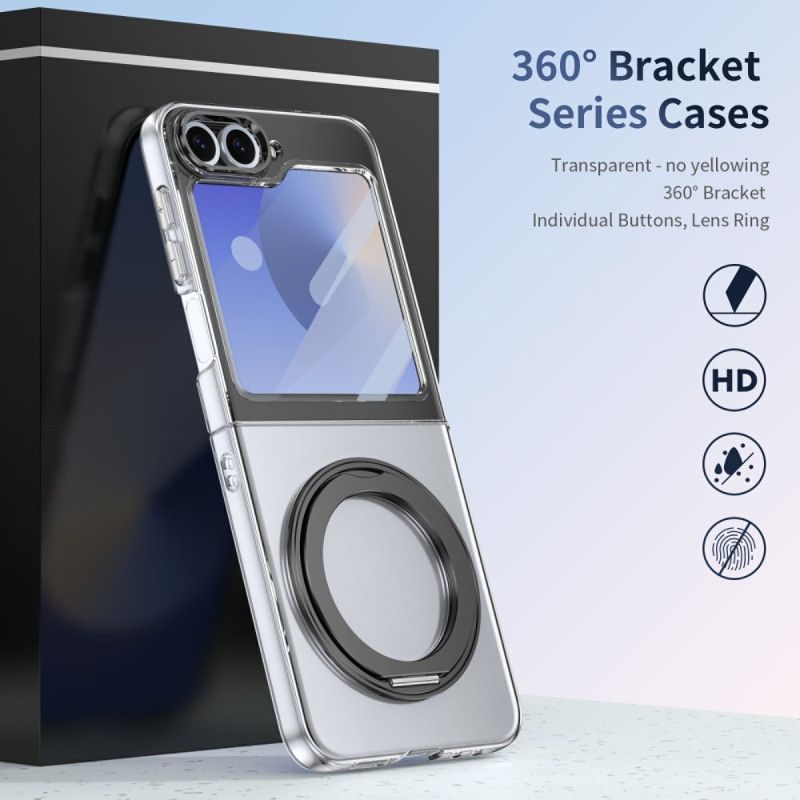 Coque Samsung Galaxy Z Flip 7 FE / Z Flip 6 Support Magnétique et Film Protecteur d'Écran HD