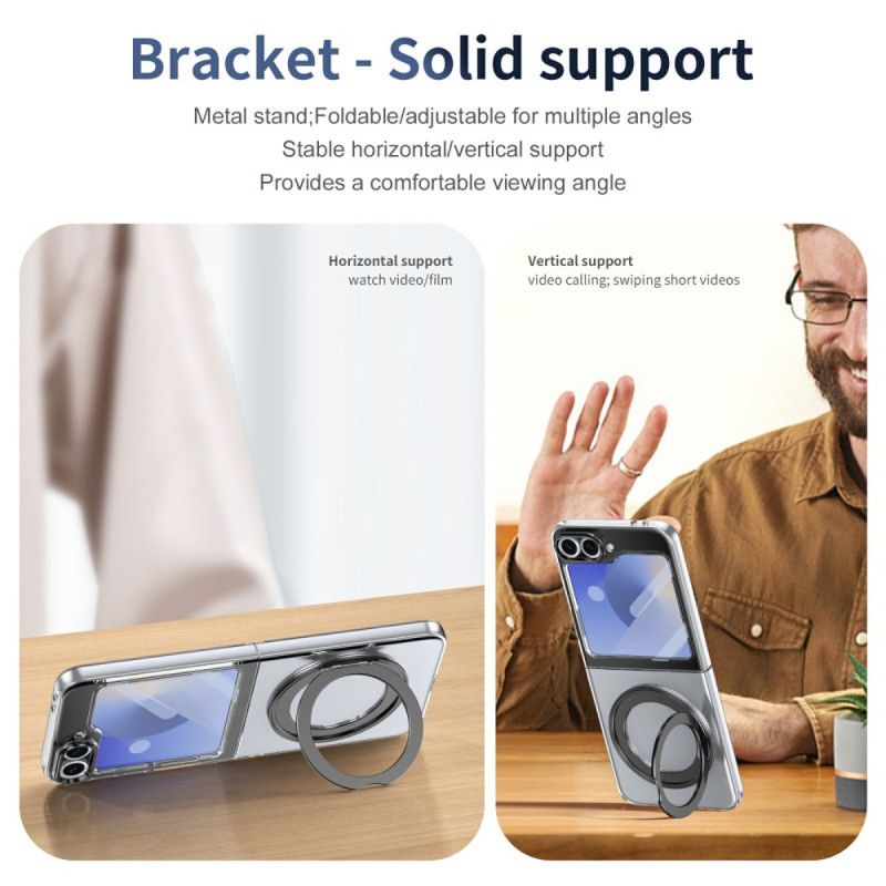 Coque Samsung Galaxy Z Flip 7 FE / Z Flip 6 Support Magnétique et Film Protecteur d'Écran HD