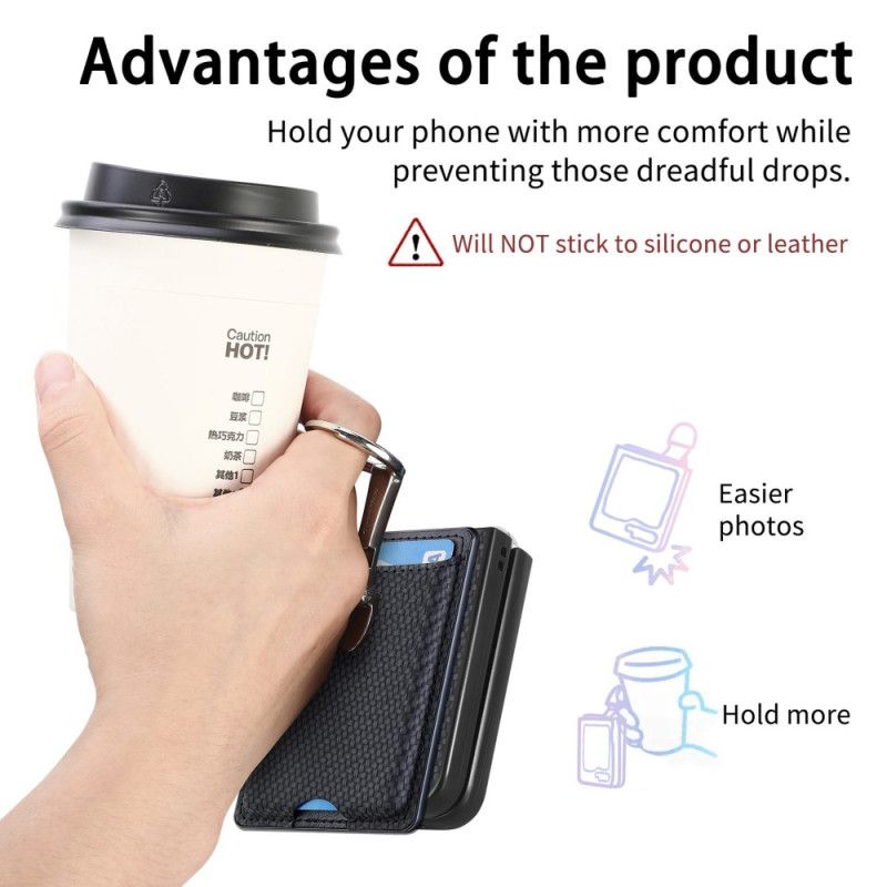 Coque Samsung Galaxy Z Flip 7 FE / Z Flip 6 Support Pliable et Porte-cartes