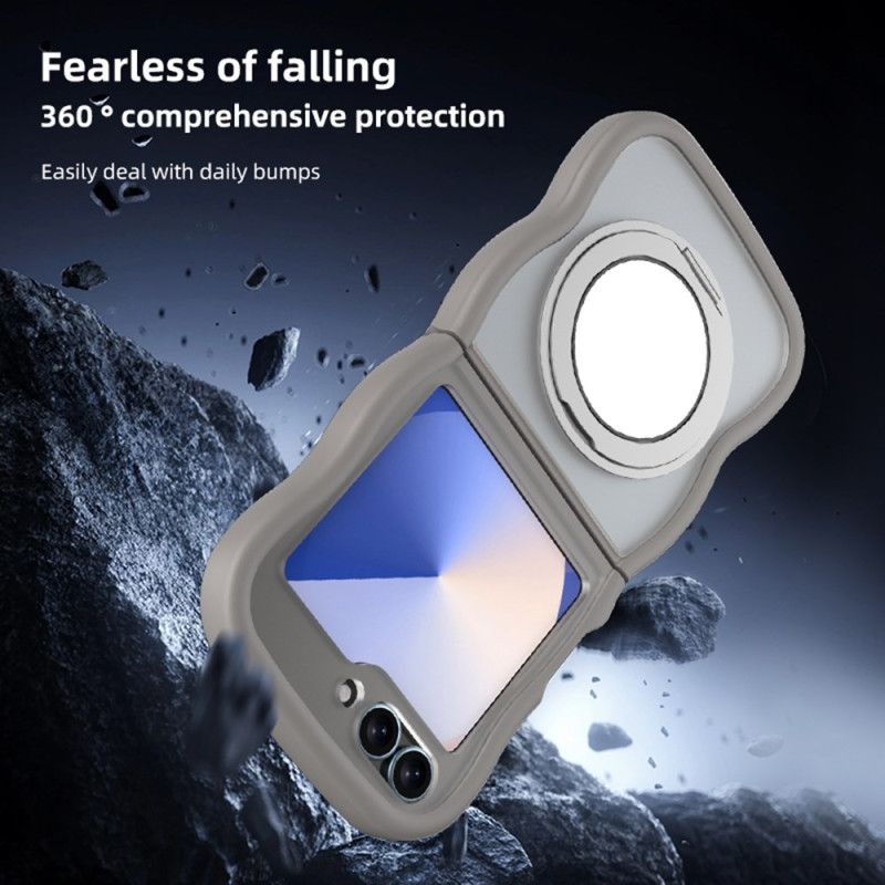 Coque Samsung Galaxy Z Flip 7 FE / Z Flip 6 Support Rotatif et Miroir Intégré