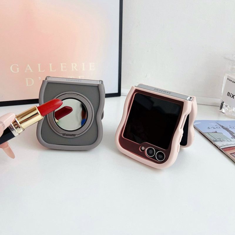 Coque Samsung Galaxy Z Flip 7 FE / Z Flip 6 Support Rotatif et Miroir Intégré