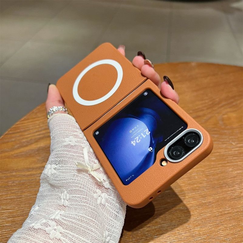 Coque Samsung Galaxy Z Flip 7 FE / Z Flip 6 Texture Cuir