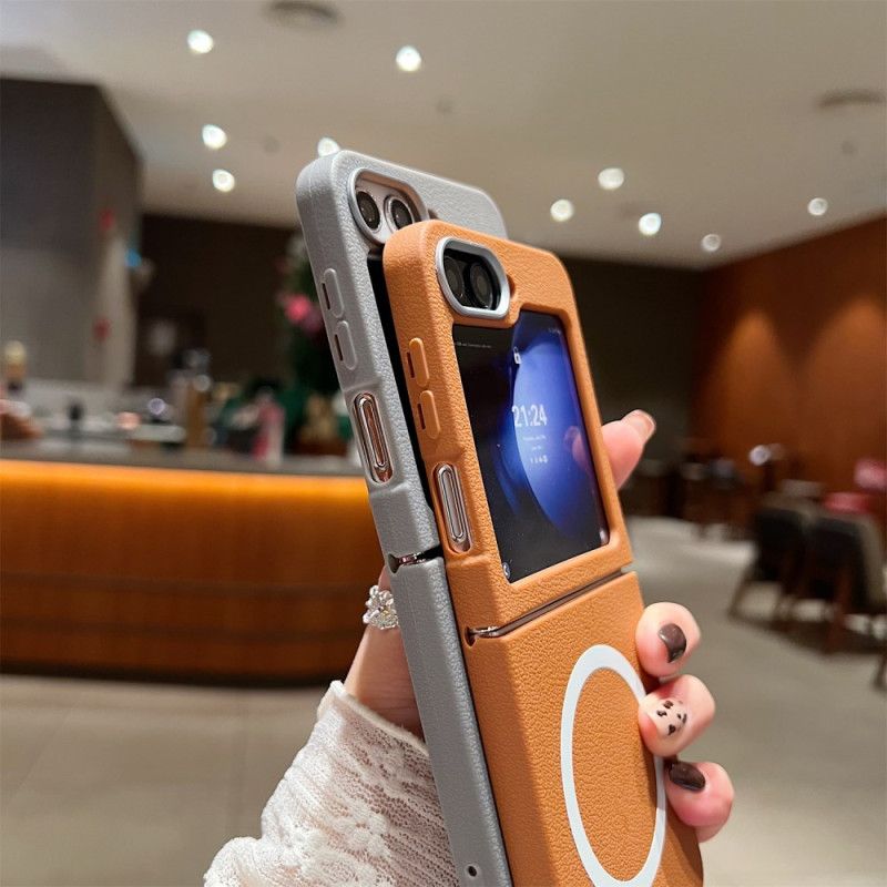 Coque Samsung Galaxy Z Flip 7 FE / Z Flip 6 Texture Cuir