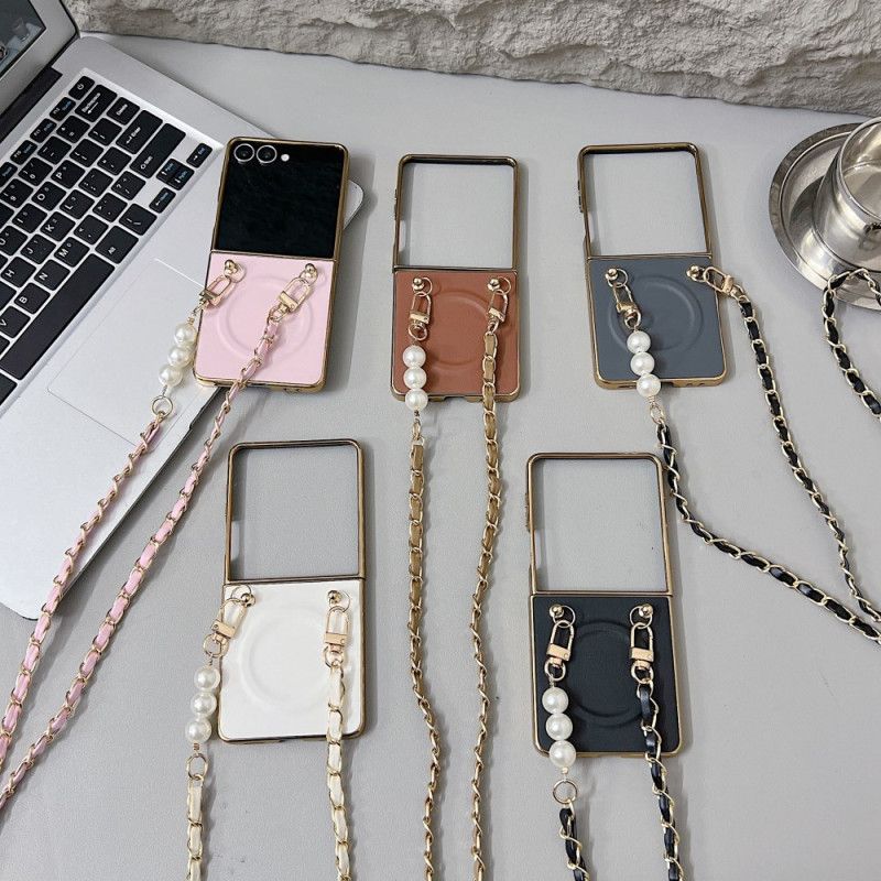 Coque Samsung Galaxy Z Flip 7 Magnétique Bandoulière Breloque