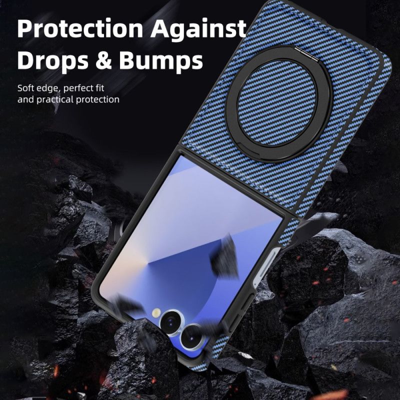Coque Samsung Galaxy Z Flip 7 Magnétique Fibre Carbone