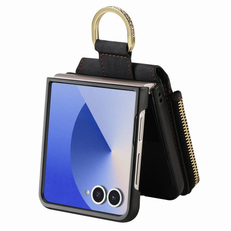 Coque Samsung Galaxy Z Flip 7 Poche Zippée et Porte-Cartes