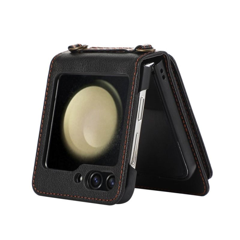 Coque Samsung Galaxy Z Flip 7 Porte-Cartes et Bandoulière