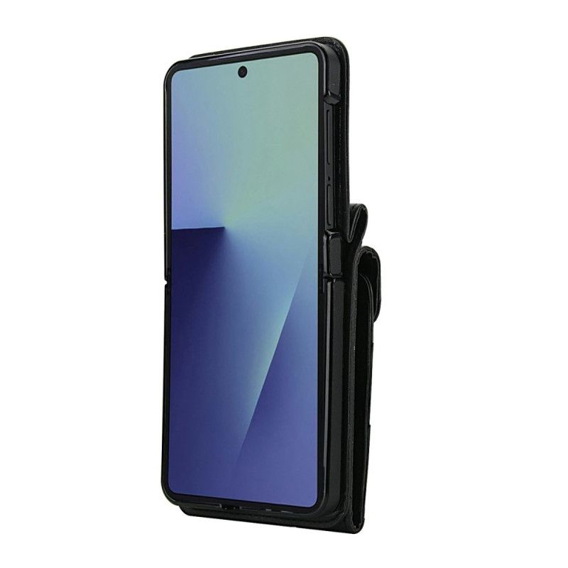 Coque Samsung Galaxy Z Flip 7 Porte-Cartes RFID et Bandoulière