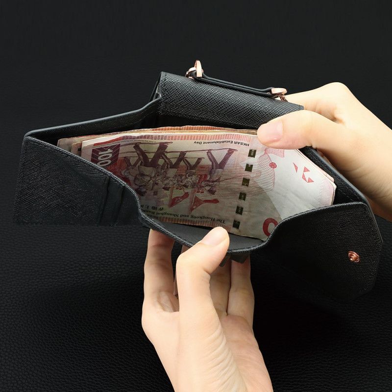 Coque Samsung Galaxy Z Flip 7 Portefeuille et Sangle